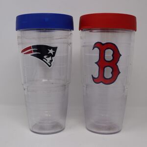 NFL New England Patriots & MLB Boston Red Sox 24 oz Tervis Tumblers with Lids